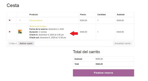 Accommodation - carrito