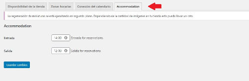 Accommodation - reservas
